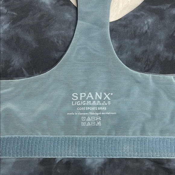 Spanx Longline Medium Impact Sports Bra – Storm Tie-Dye‎ – Size Large - Picture 10 of 10